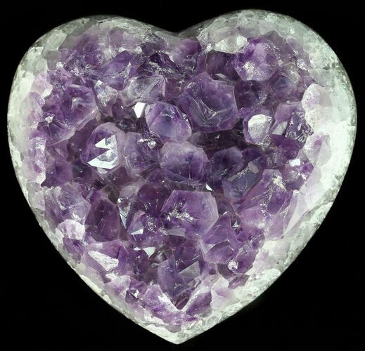 Purple Amethyst Crystal Heart - Uruguay #50916